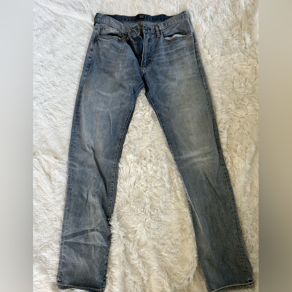 Men's Slim Fit Gap Denim Blue Jeans Size 32x34